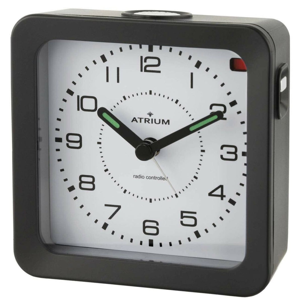ATRIUM Wecker Analog Quarz Funkwecker A660-7 Licht Snooze schwarz