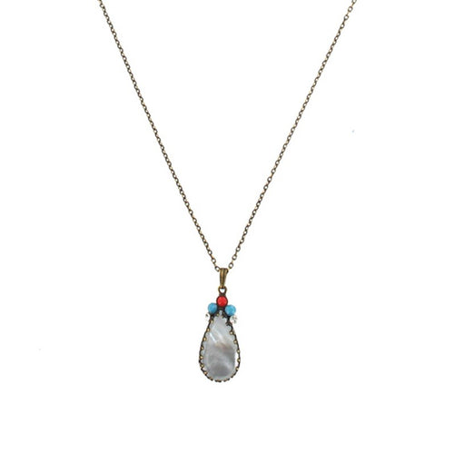 Konplott Halskette Collier Yoga Californica multi light Tropfen