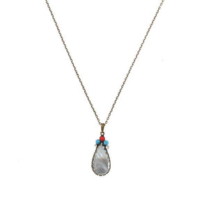Konplott Halskette Collier Yoga Californica multi light Tropfen