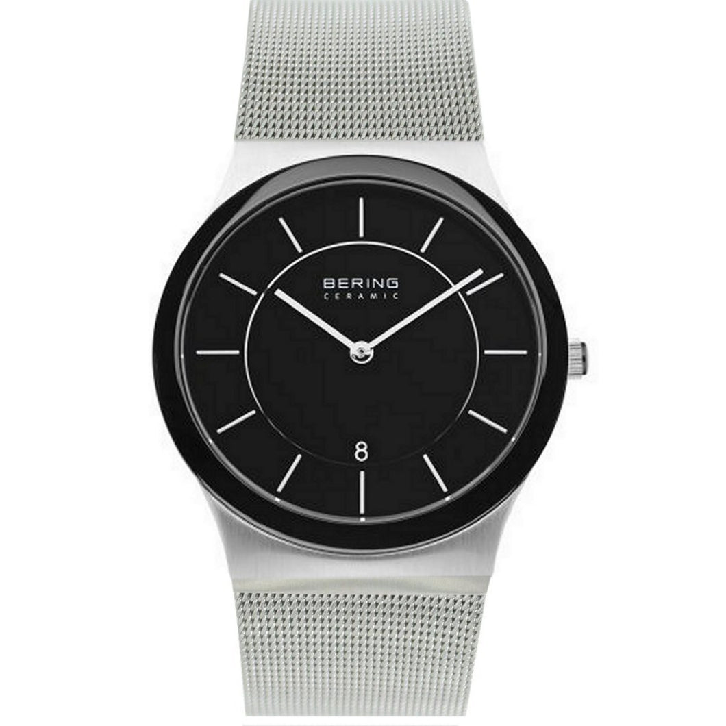 Bering Herren Uhr Armbanduhr Slim Ceramic - 32239-047 Meshband