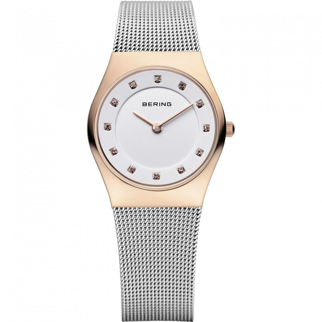 Bering Damen Uhr Armbanduhr Slim Classic - 11927-064 Meshband