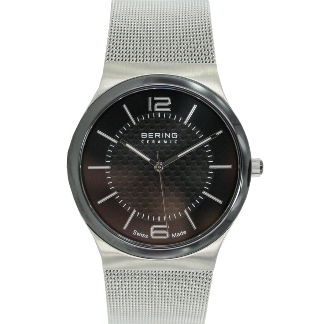 Bering Herren Uhr Armbanduhr Slim Ceramic - 32239-000 Meshband