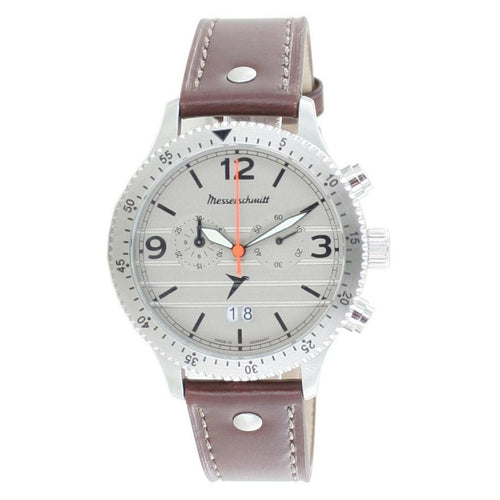 Aristo Herren Messerschmitt Uhr Chrono Fliegeruhr M-20-2 / BFW-M20 Leder