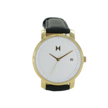 Laden Sie das Bild in den Galerie-Viewer, MVMT Signature Damen Uhr Armbanduhr Gold Black MF01-GBL Leder