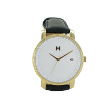 Laden Sie das Bild in den Galerie-Viewer, MVMT Signature Damen Uhr Armbanduhr Gold Black MF01-GBL Leder