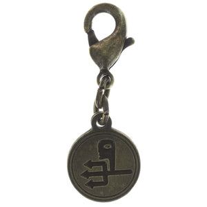 Konplott Anhänger Charm Zodiac Aquarius/Wassermann XS brass/silver