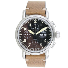 Laden Sie das Bild in den Galerie-Viewer, Aristo Herren Uhr Automatic Edelstahl Vintage Chrono 7H186 Leder