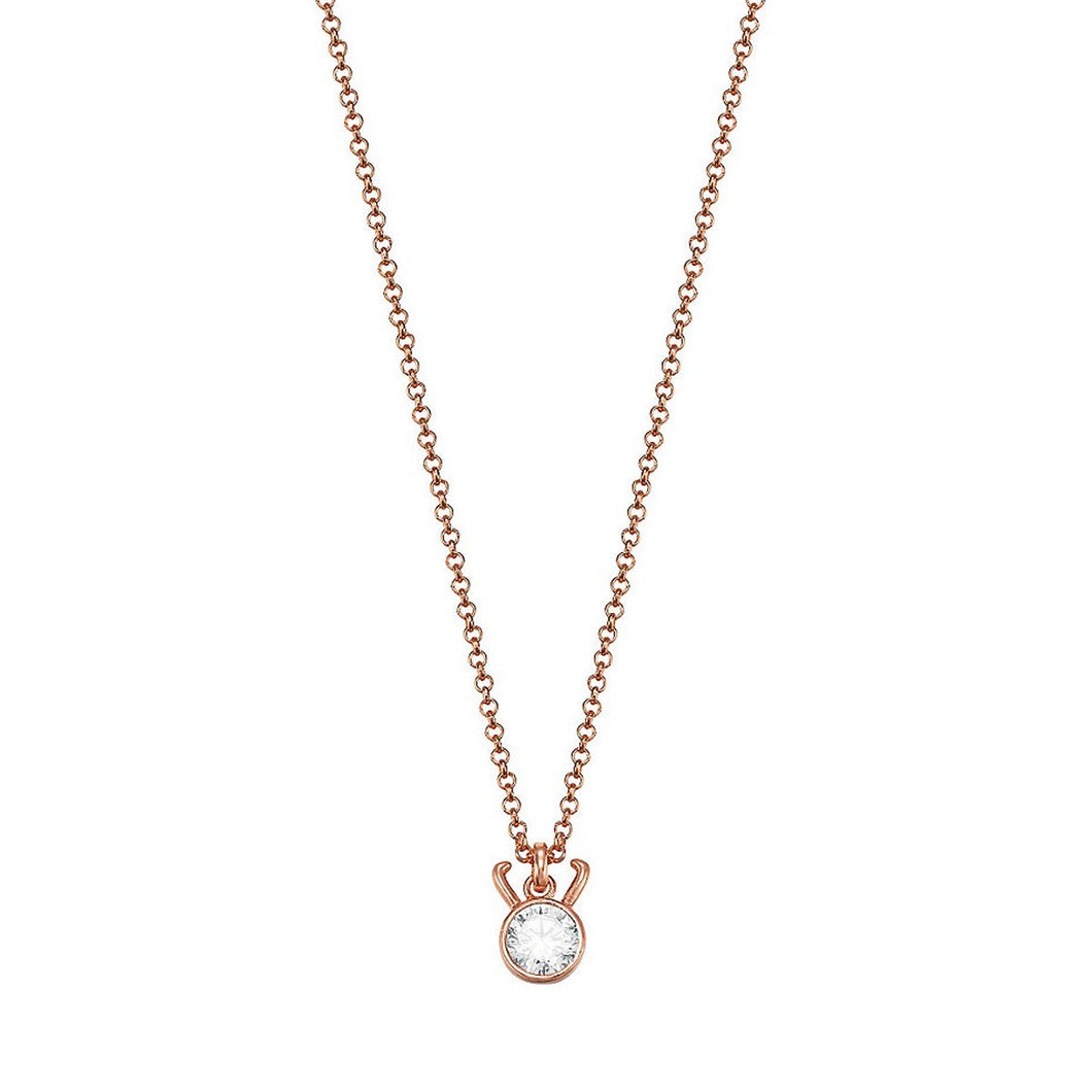 Esprit Damen Kette Edelstahl Rosé CAPRICORN Steinbock ESNL03225C420