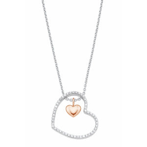 s.Oliver Jewel Damen Kette Halskette Silber Herz Zirkonia 2026084