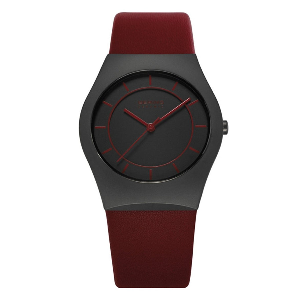 Bering Unisex Uhr Armbanduhr Slim Ceramic - 32035-649 Leder