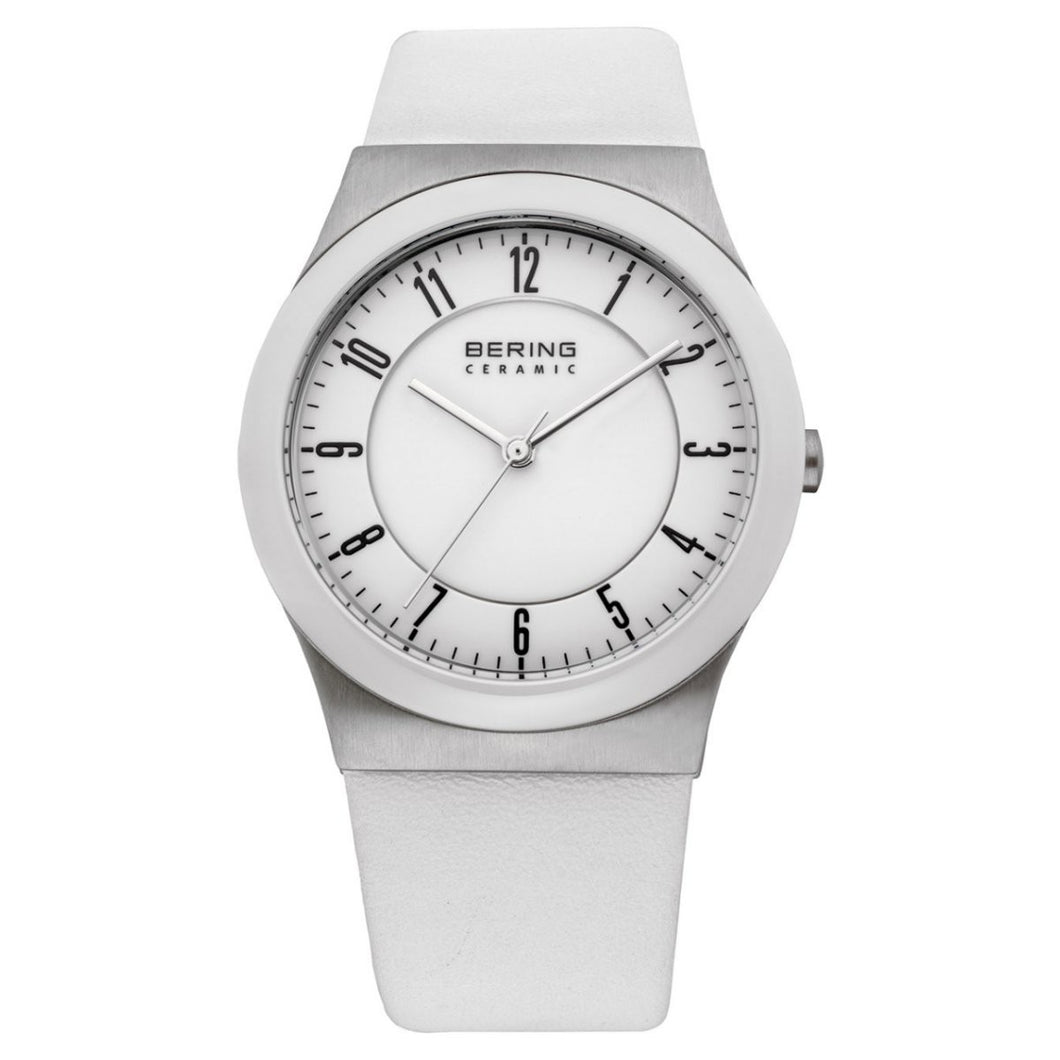 Bering Unisex Uhr Armbanduhr Slim Ceramic - 32235-000 Leder
