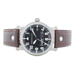 Aristo Herren Messerschmitt Uhr Fliegeruhr Edelstahl Automatic BF109 braun