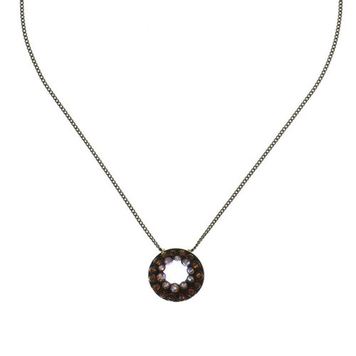 Konplott Halskette Collier Inside Out brown XS antique brass