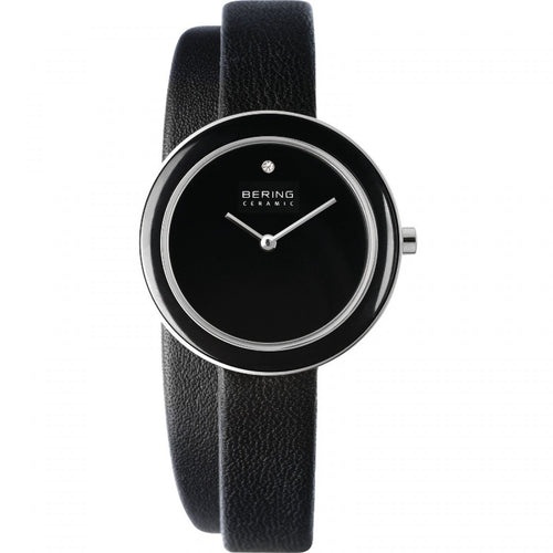 Bering Damen Uhr Armbanduhr Slim Ceramic - 33128-442 Leder
