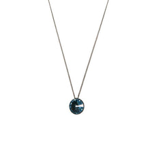 Laden Sie das Bild in den Galerie-Viewer, Konplott Halskette hängend Collier Rivoli hellblau Aquamarin