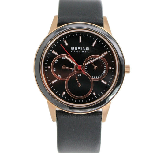 Bering Herren Uhr Armbanduhr Slim Ceramic - 33840-446-1 Leder