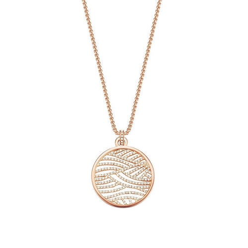 Esprit Damen Kette Collier Edelstahl JW50236 Rosé Zirkonia ESNL03425C800