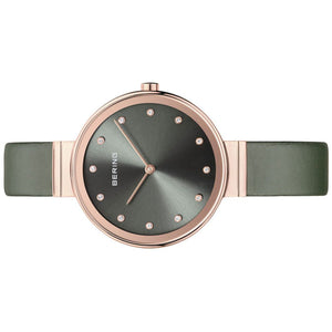 Bering Damen Uhr Armbanduhr Slim Classic - 12034-667 Leder