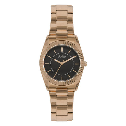 s.Oliver Damen-Armbanduhr Analog Quarz IP Rosé SO-15141-MQR