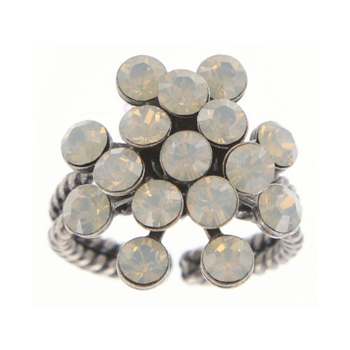 Konplott Ring Magic Fireball weiß Hellgrau opal