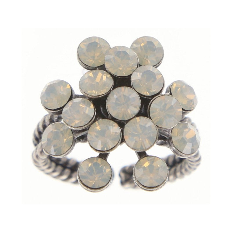Konplott Ring Magic Fireball weiß Hellgrau opal