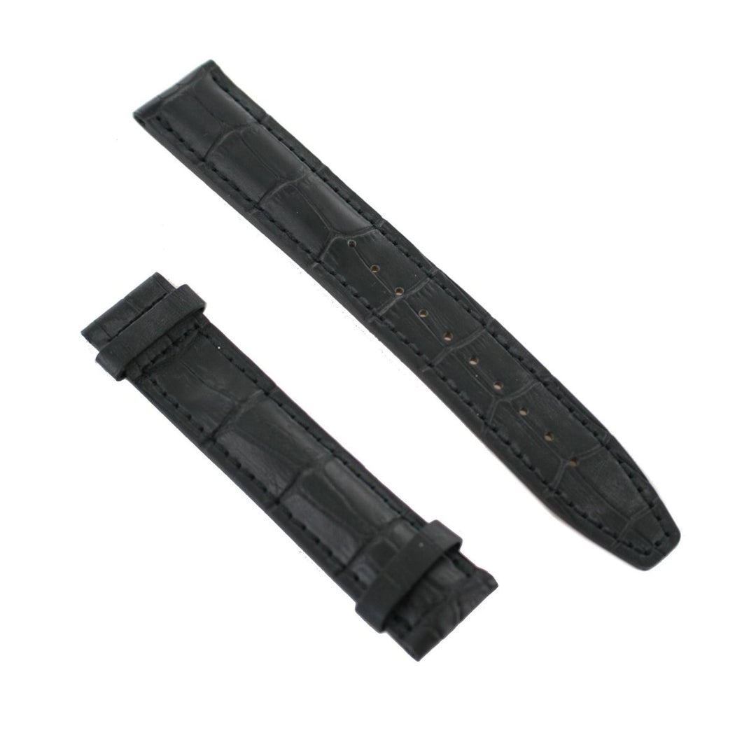 Ingersoll Ersatzband für Uhren Leder schwarz Kroko 21 mm XL
