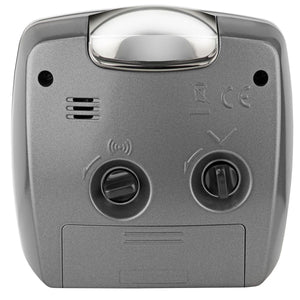 ATRIUM Wecker Analog Quarz anthrazit me. A251-4 ohne Ticken mit Licht und Snooze