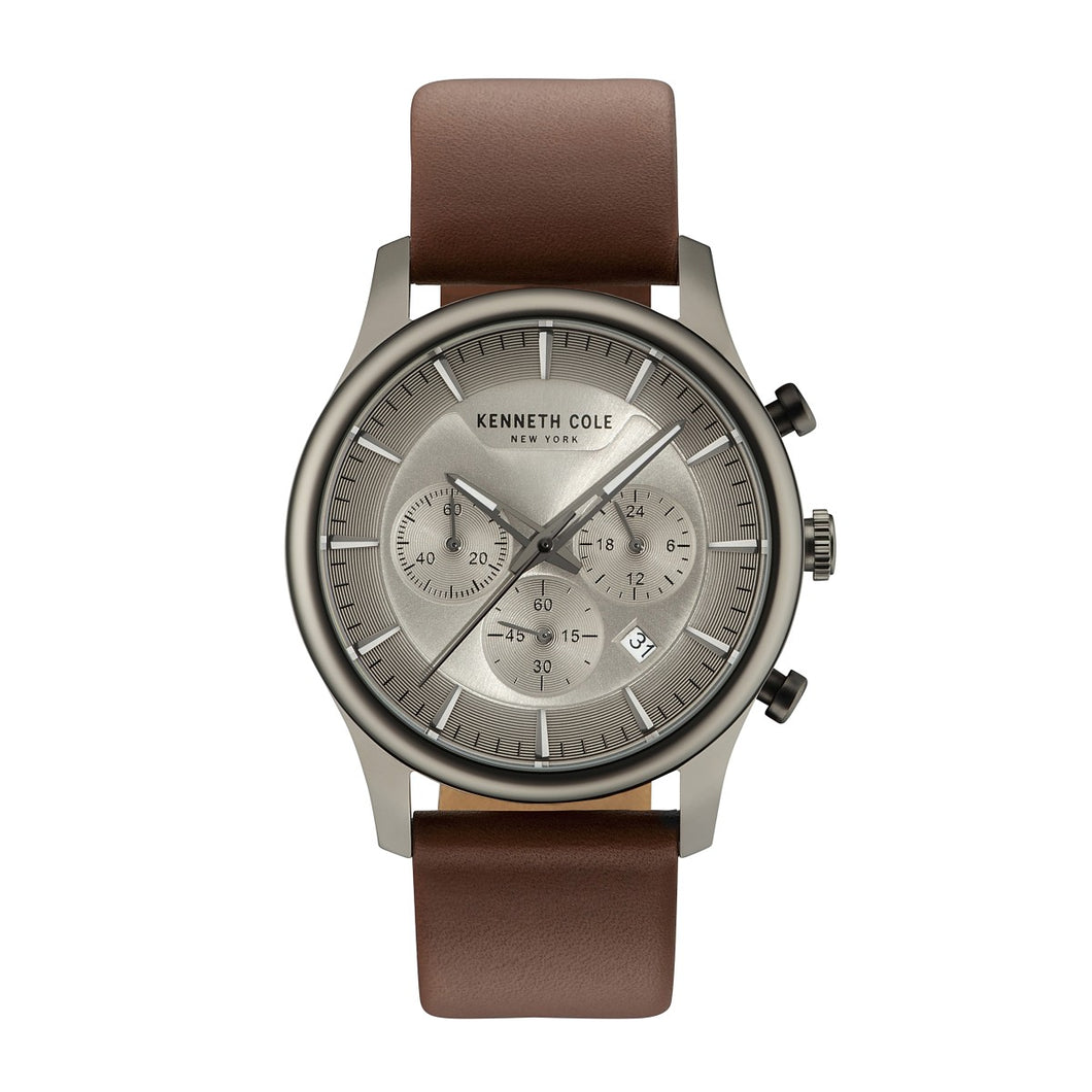Kenneth Cole New York Herren Uhr Armbanduhr Leder KC15106001