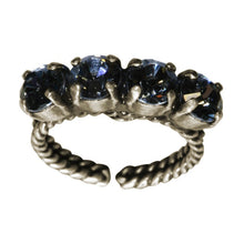 Laden Sie das Bild in den Galerie-Viewer, Konplott Ring Colour Snake grau Schwarzer Diamant SS 29