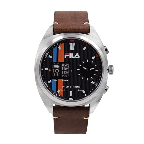 Fila Herren Uhr Armbanduhr DRUM ROLLER 38-844-001 Leder