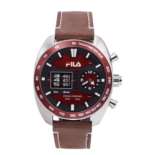 Fila Herren Uhr Armbanduhr DRUM ROLLER 38-846-002 Leder