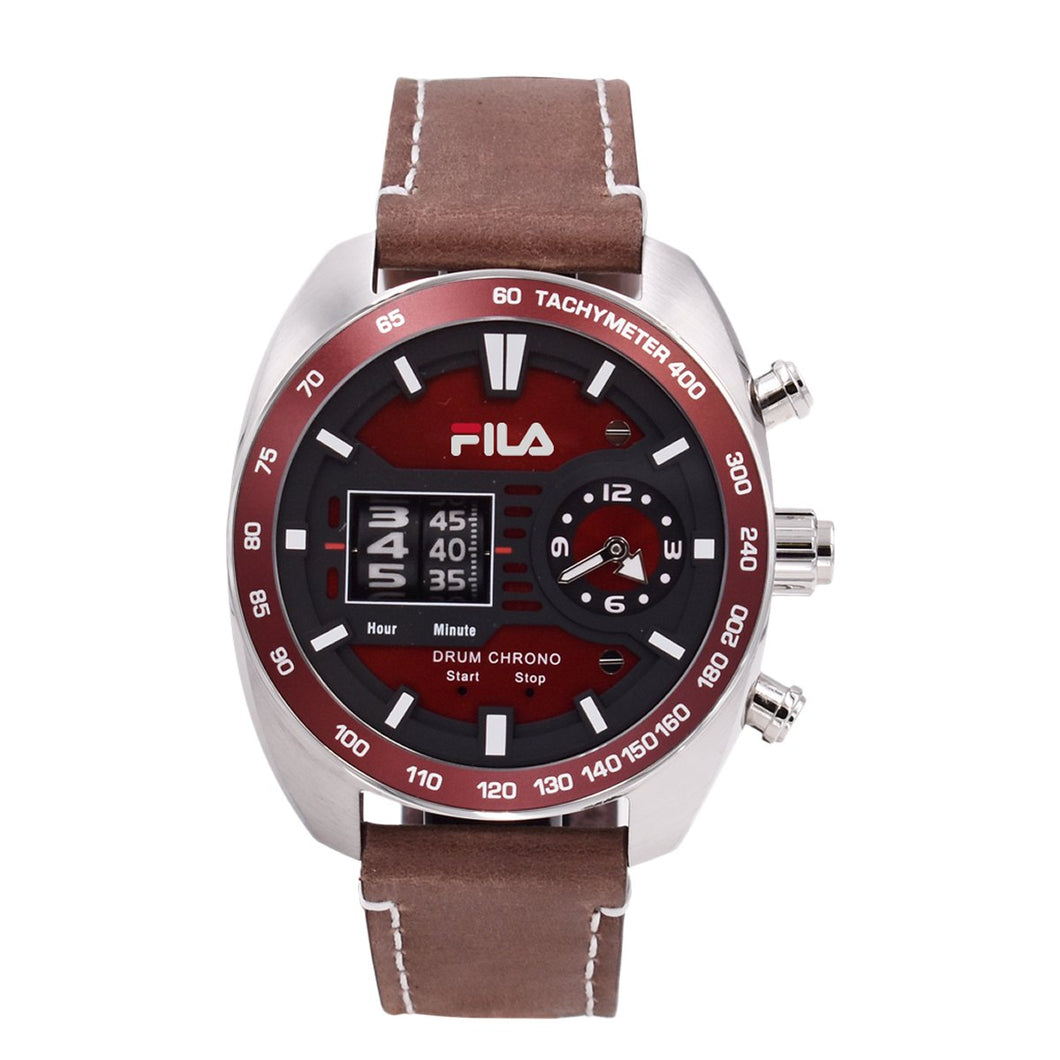 Fila Herren Uhr Armbanduhr DRUM ROLLER 38-846-002 Leder