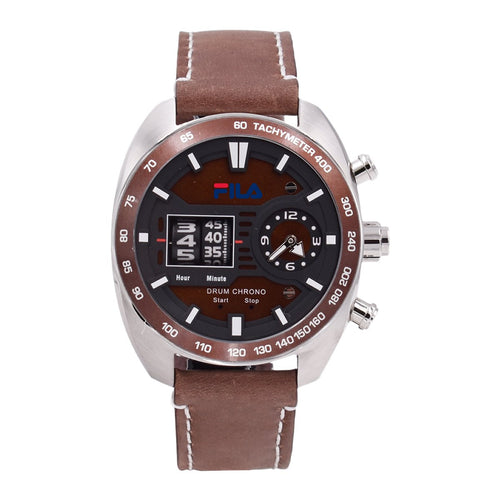 Fila Herren Uhr Armbanduhr DRUM ROLLER 38-846-003 Leder