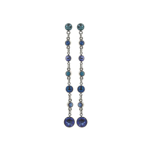 Konplott Ohrringe Ohrhänger Waterfalls blue antique silber small