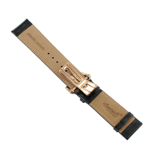 Ingersoll Ersatzband für Uhren Leder schwarz g. Kroko Faltschl. spez. Rosé 24 mm