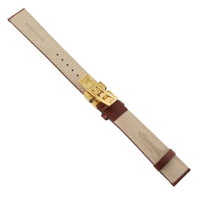 Ingersoll Ersatzband für Uhren Leder braun Kroko Faltschl. gold 20 mm XL