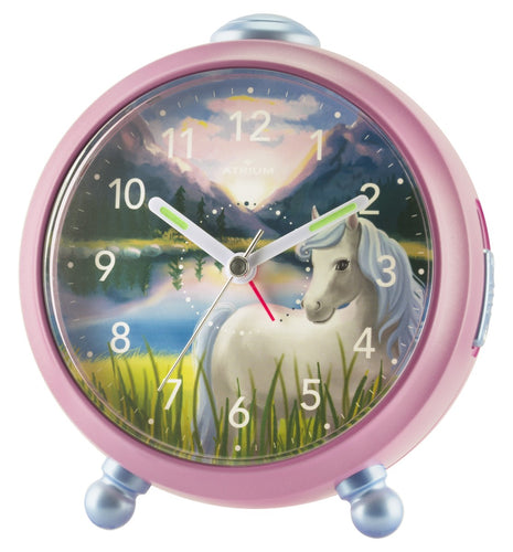 ATRIUM Kinderwecker Wecker Analog Quarz Pferd Mädchen A932-17 Siabelle