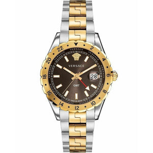 Versace Herren Uhr Armbanduhr Edelstahl Hellenyium GMT V11040015