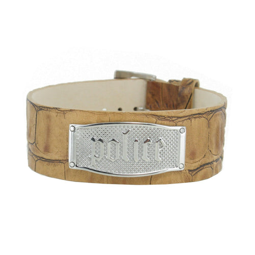 Police Herren Armband Amarillo Edelstahl Leder PJ.21321BLC/05