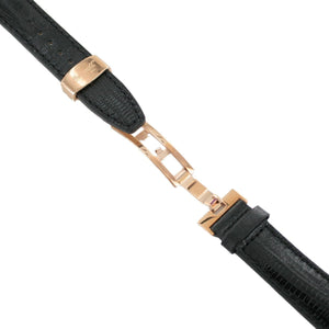 Ingersoll Ersatzband für Uhren Leder schwarz Eidechsen Faltschl. Rosé 20 mm