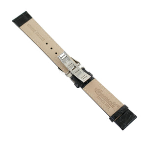 Ingersoll Ersatzband für Uhren Leder schwarz g. Kroko Faltschl. Si 20 mm