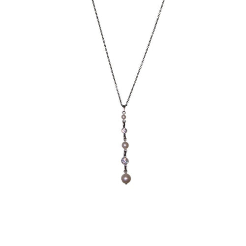 Konplott Halskette Collier Pearl Shadow weiß Kristall