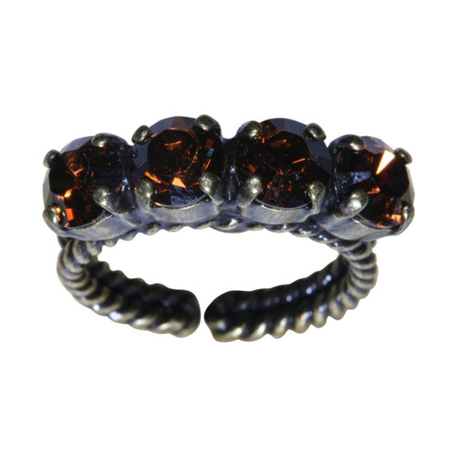 Konplott Ring Colour Snake braun Rauchiges topaz SS 29