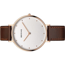 Laden Sie das Bild in den Galerie-Viewer, Bering Damen Uhr Armbanduhr Slim Classic - 14839-564 Leder