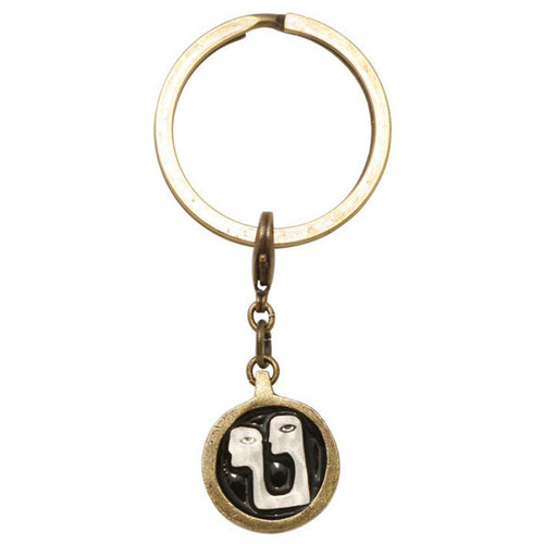 Konplott Anhänger Charm Zodiac Gemini/Zwillinge black antique brass