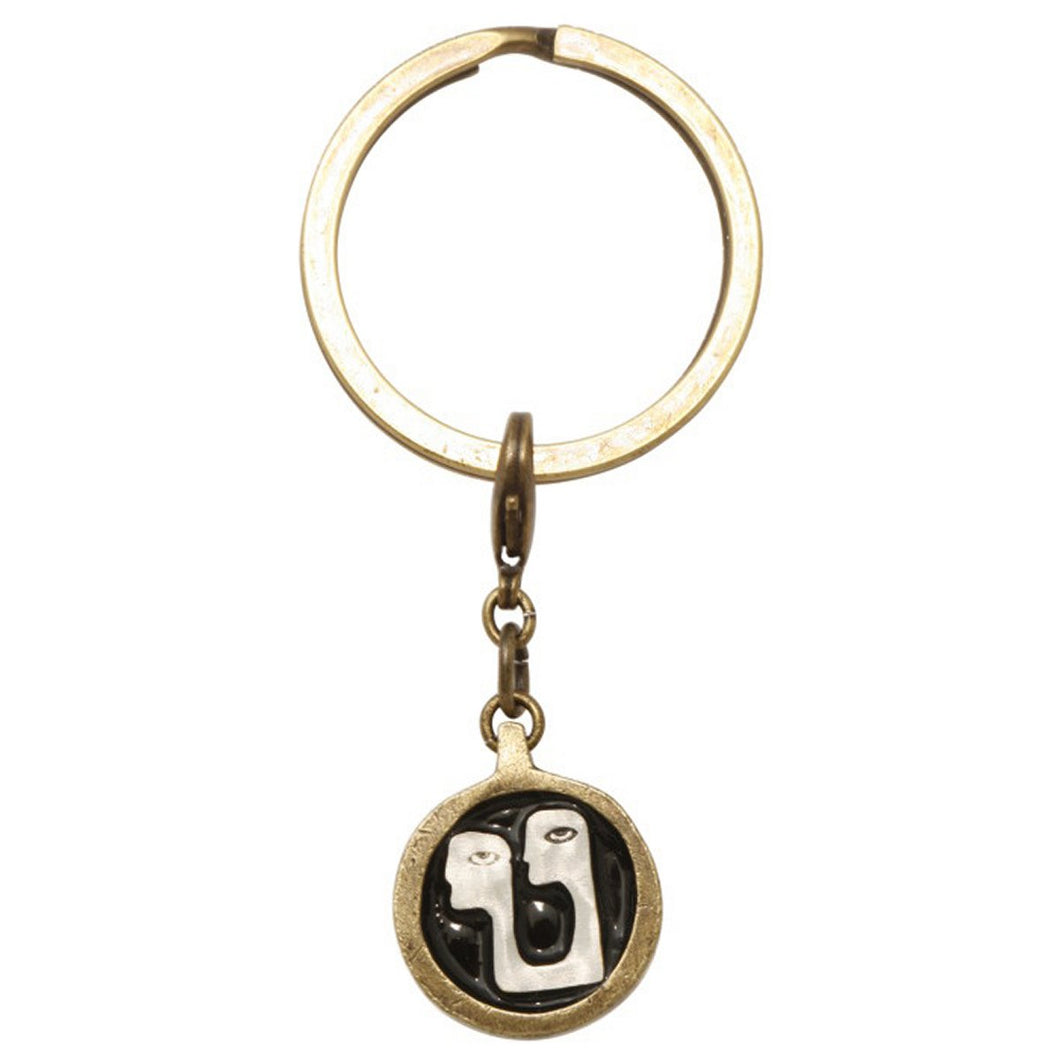 Konplott Anhänger Charm Zodiac Gemini/Zwillinge black antique brass