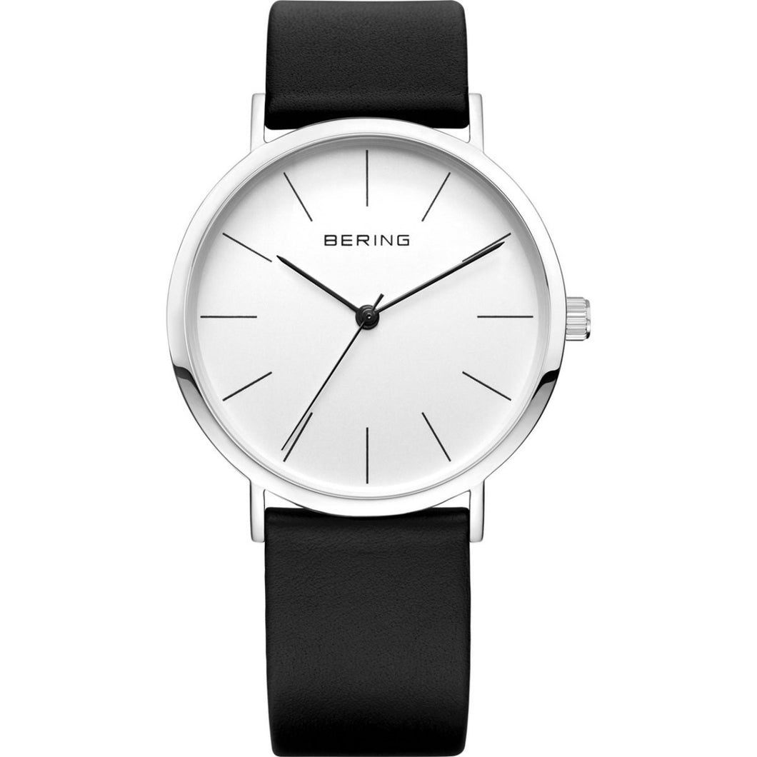 Bering Herren Uhr Armbanduhr Slim Classic - 13436-404 Leder