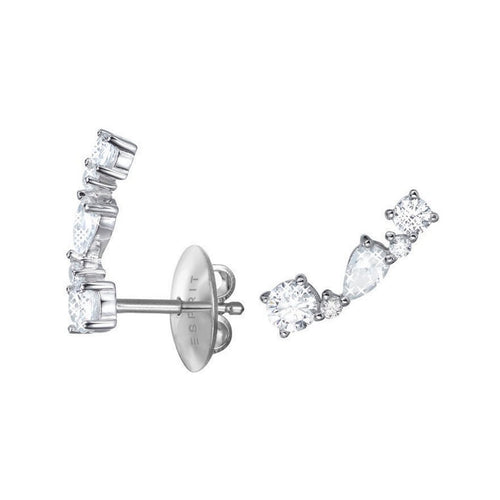 Esprit Damen Ohrringe Ohrstecker Silber Zirkonia Diadem ESER92990A000