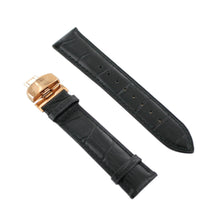 Laden Sie das Bild in den Galerie-Viewer, Ingersoll Ersatzband für Uhren Leder schwarz Kroko Faltschl. Rosé 22 mm