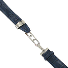 Laden Sie das Bild in den Galerie-Viewer, Ingersoll Ersatzband für Uhren Leder blau Kroko Faltschl. 23 mm